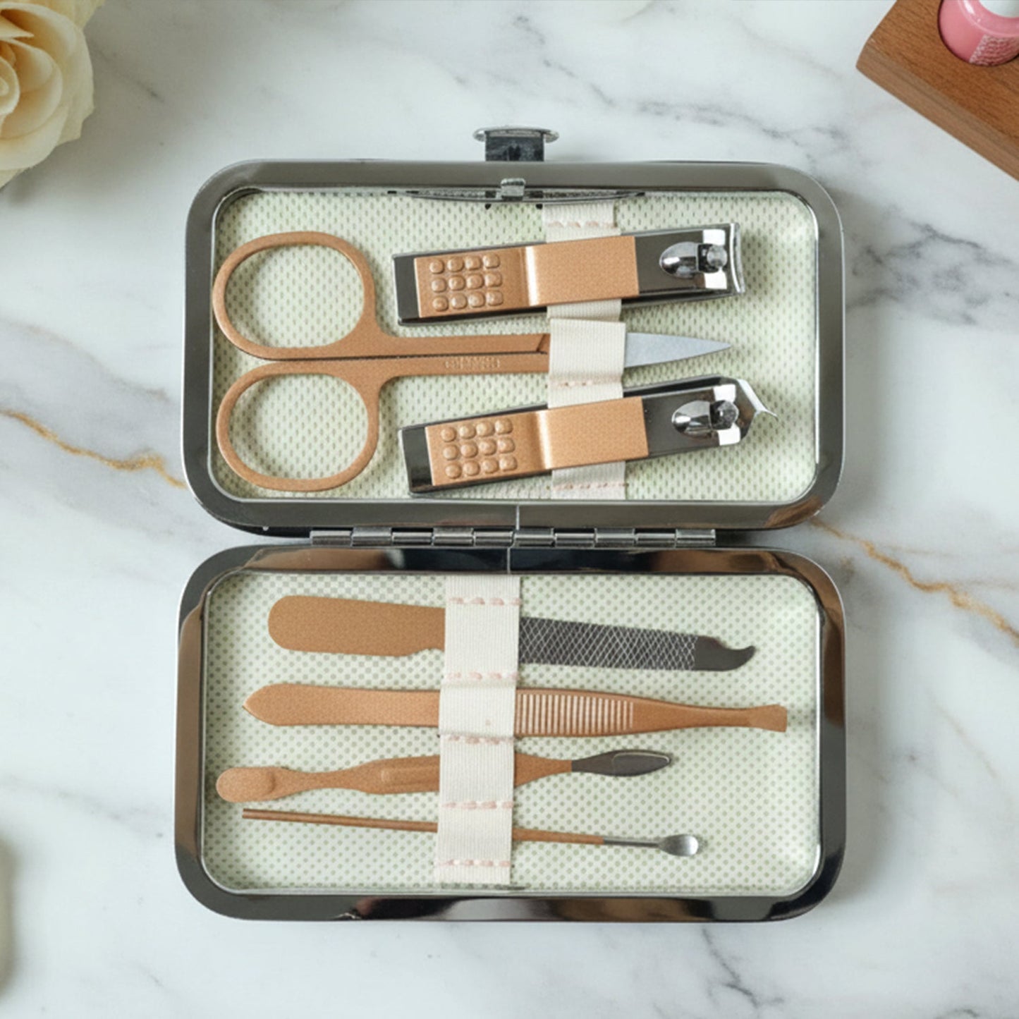7 in 1 Premium Manicure Pedicure Grooming Kit (Mix Design)