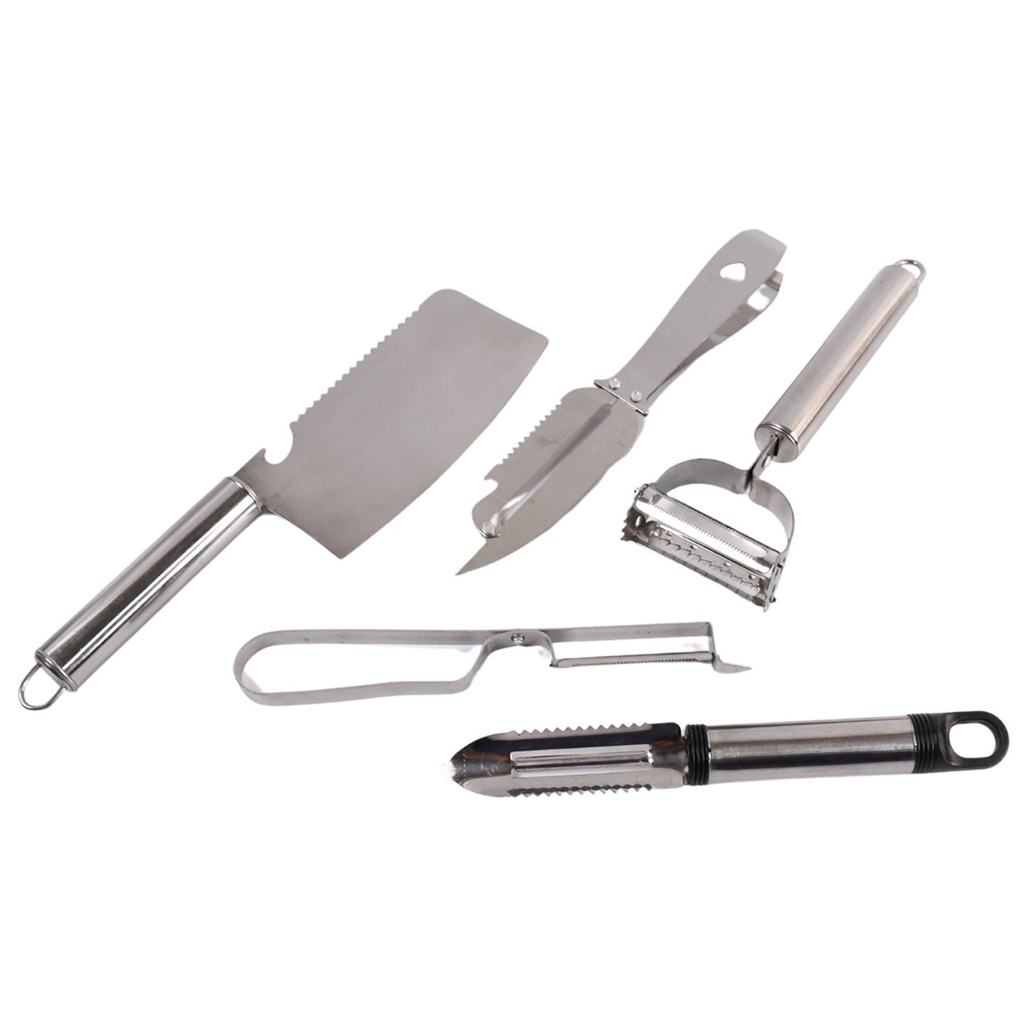 Multifunctional peeler, grater, fruit peeler, kitchen household gadget set (5 Pc Set)