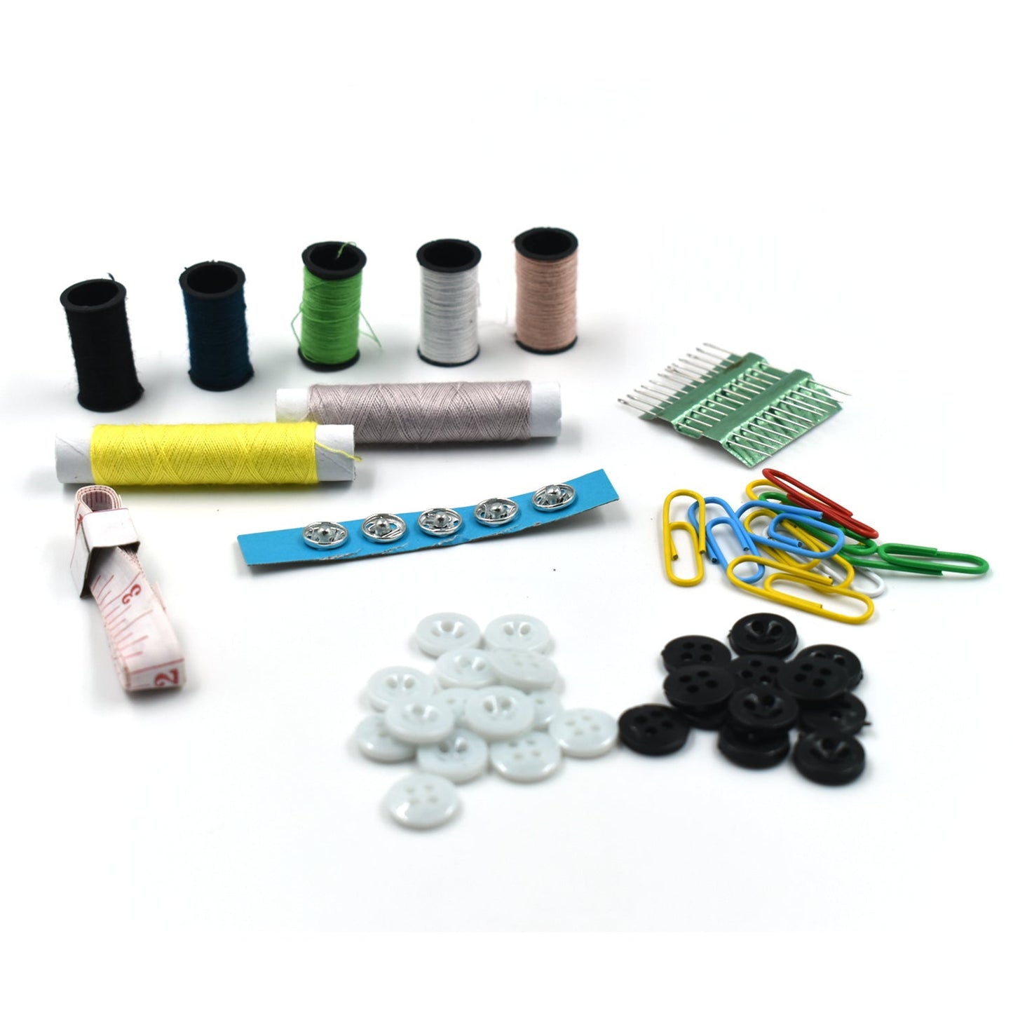 62 Pc Sewing Set used for sewing of clothes and fabrics including all home purposes.
