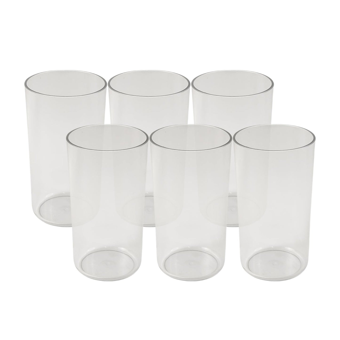 Apex Clear Plastic Tumbler / Glass Set â€“ 6-Piece Unbreakable