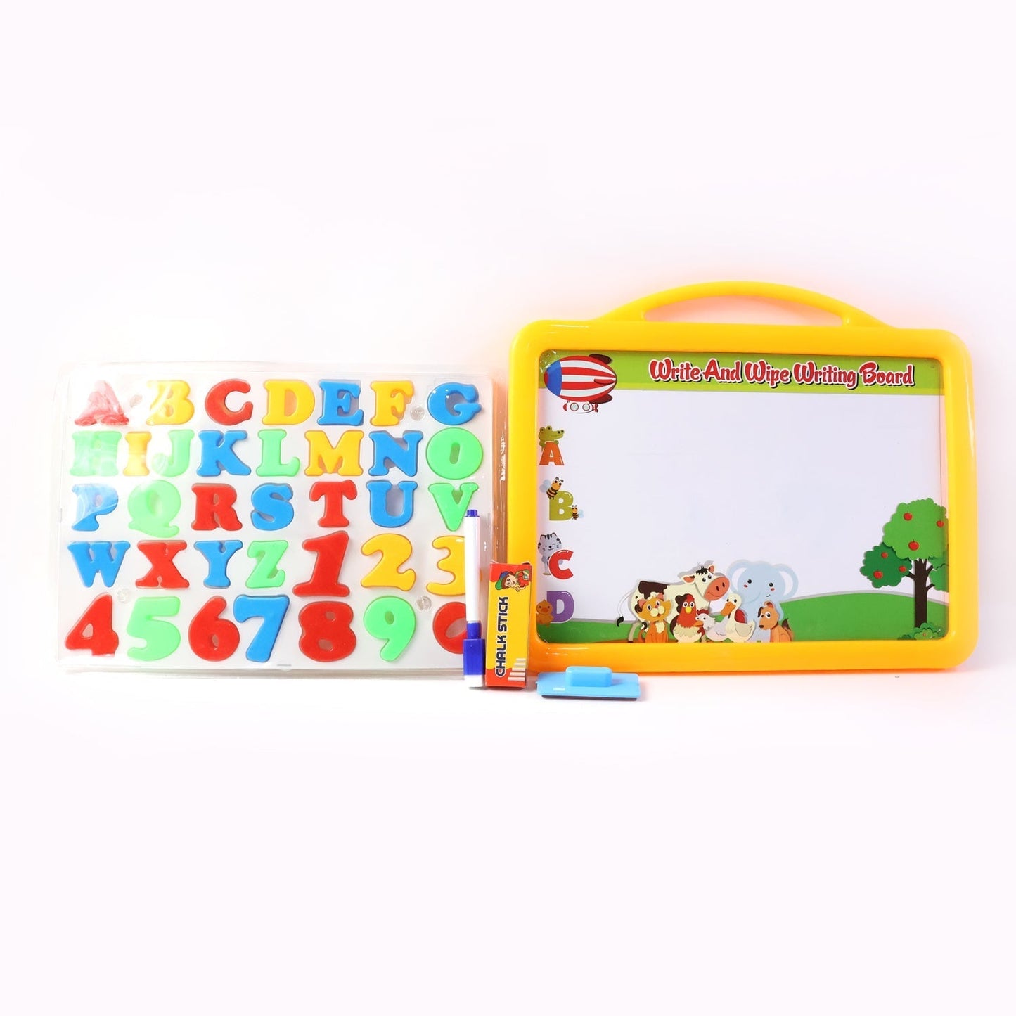 2-in-1 Kids Writing Board Set â€“ Double-Sided Whiteboard & Blackboard