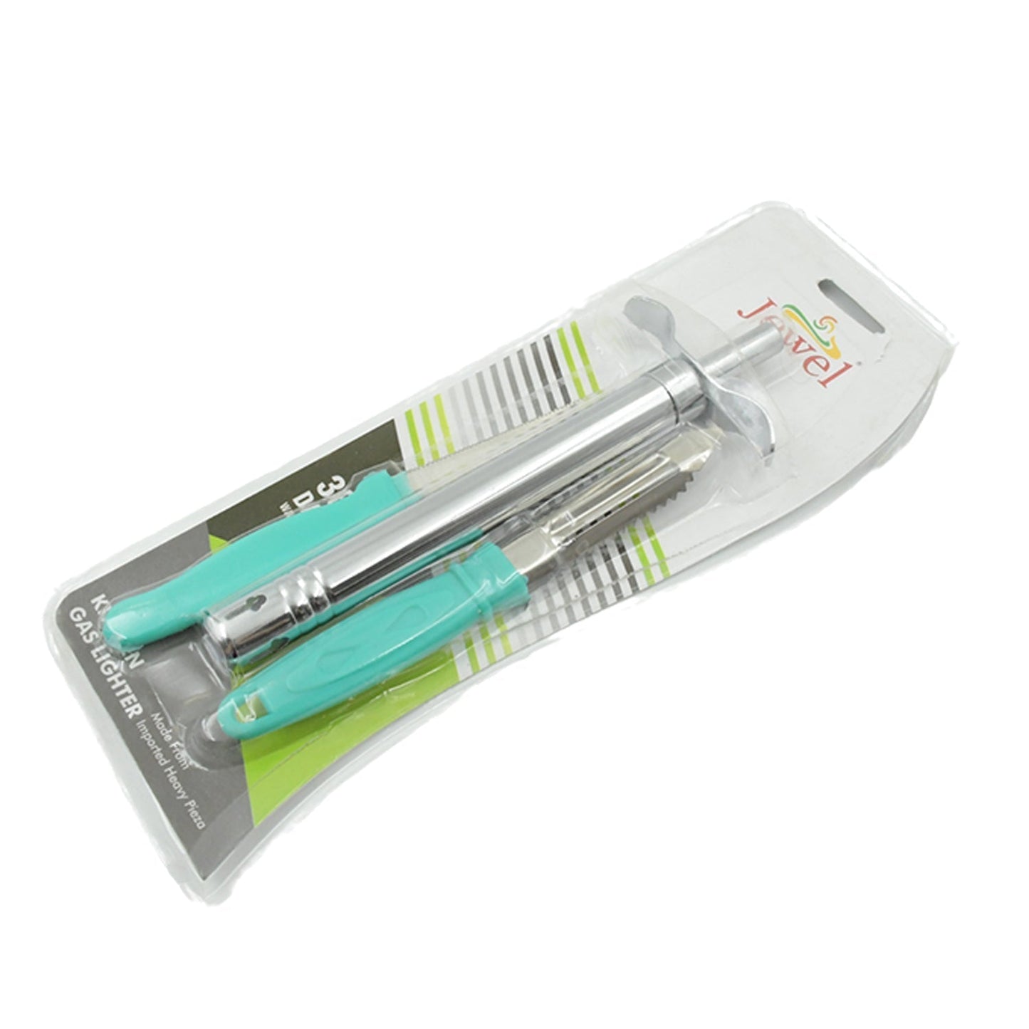3-in-1 Kitchen Combo: Lighter, Stainless Steel Knife & Peeler