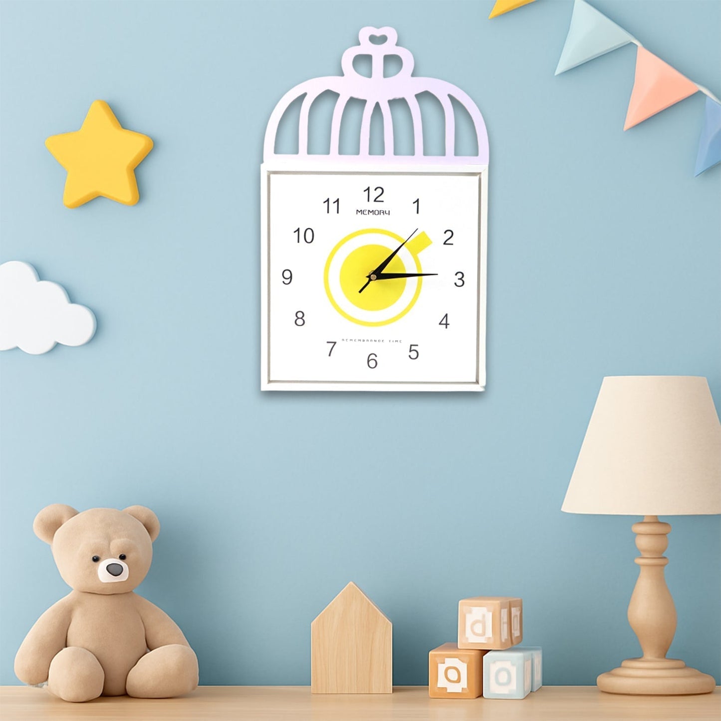 Decorative Square Wall Clock Battery Operated â€“ 1 Pc