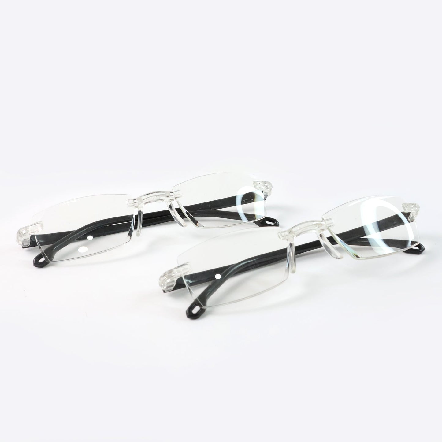 Pack of 2 Rimless Reading Glasses â€“ Lightweight Comfort Readers