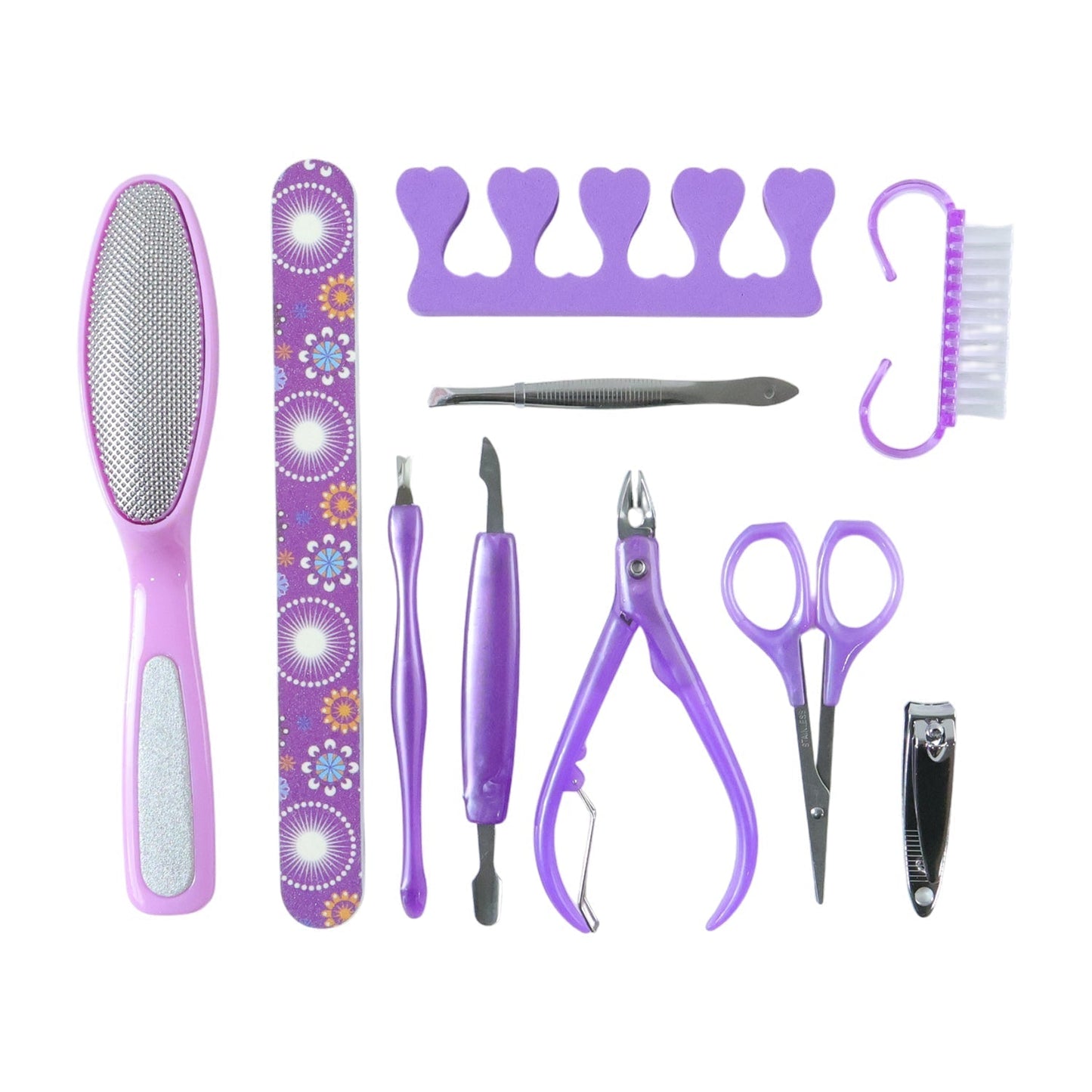 Personal Grooming Manicure & Pedicure Nail Care Tool Set (10 Pc Set)