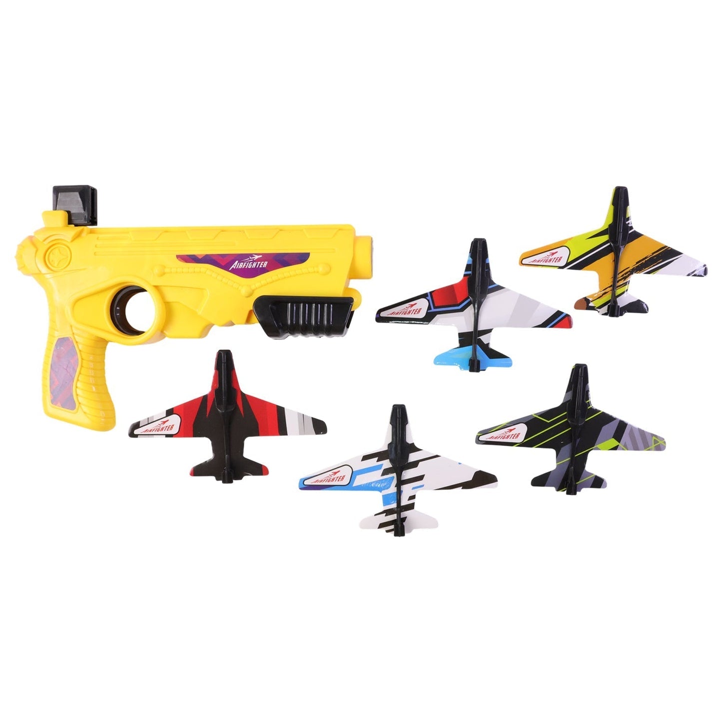 Air Battle Plane Launcher Gun Toy for Kids â€“ Foam Glider Set (1 Set)