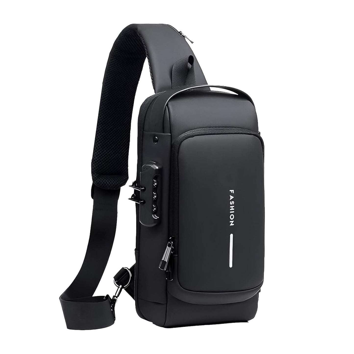 Trendy Anti-Theft Crossbody Sling Bag with USB Charging Port (1 Pc)