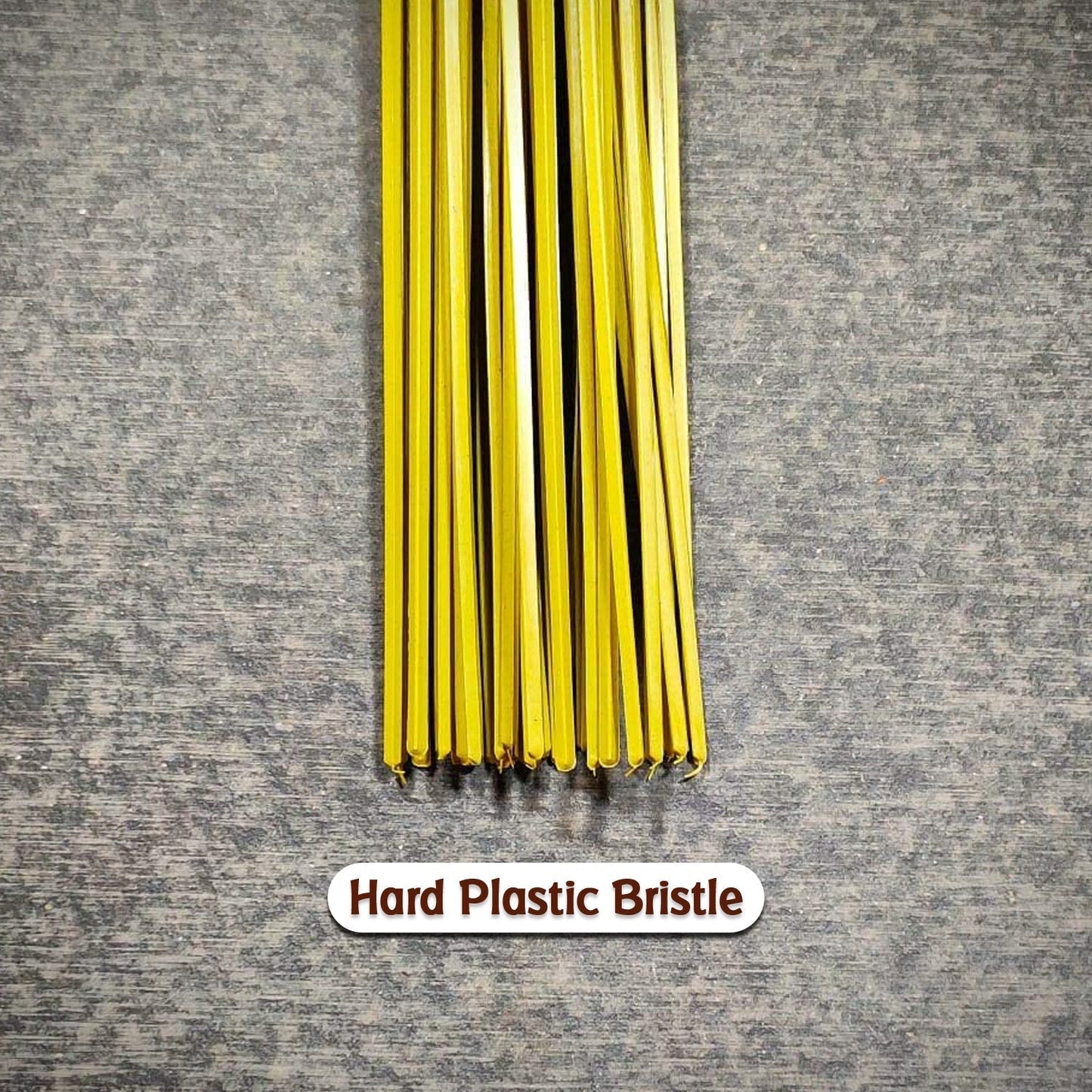 Plastic Hard Bristle Broom for Bathroom Floor Cleaning â€“ Wet & Dry Scrubbing