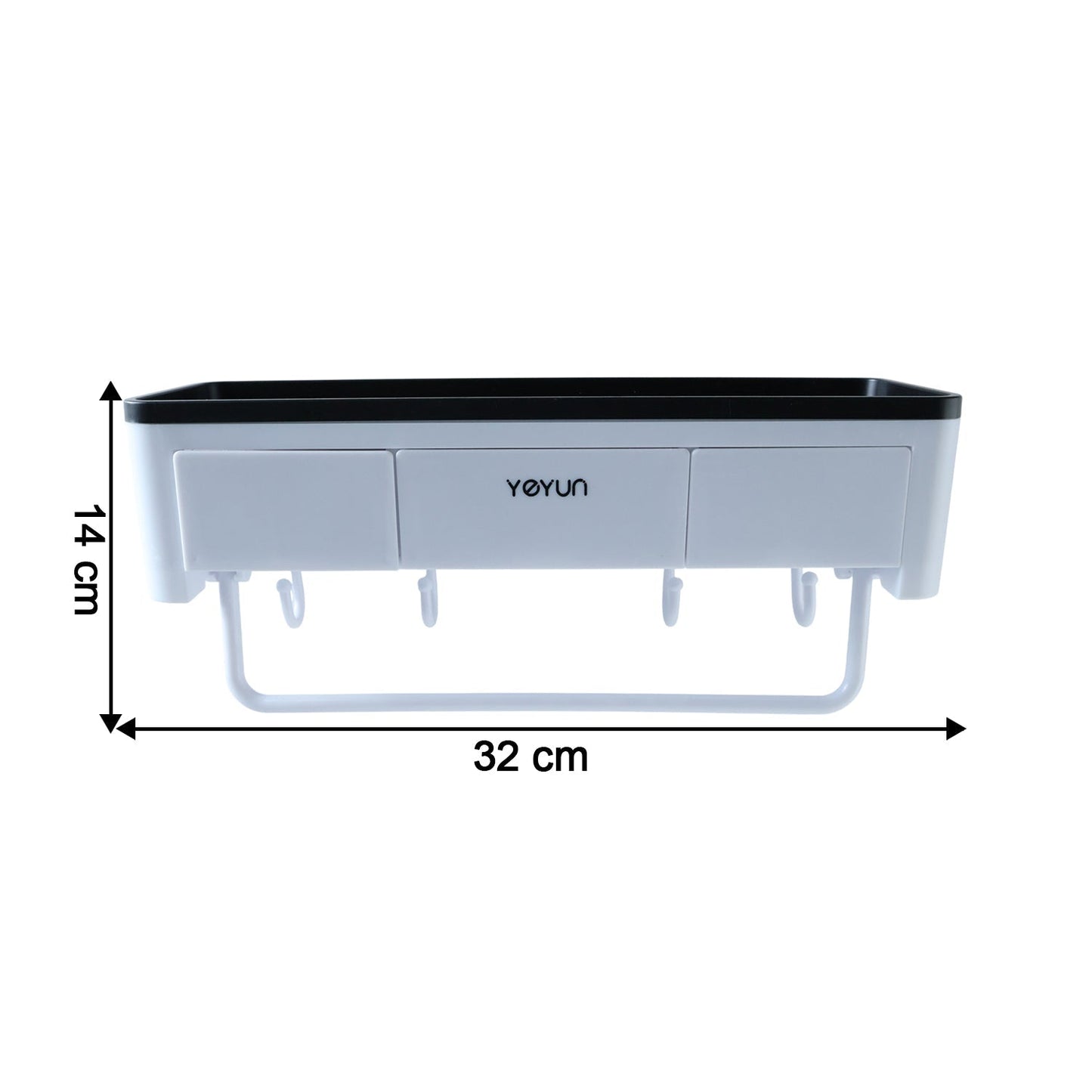Wall Mounted Multifunctional Bathroom Storage Rack (1 Pc)