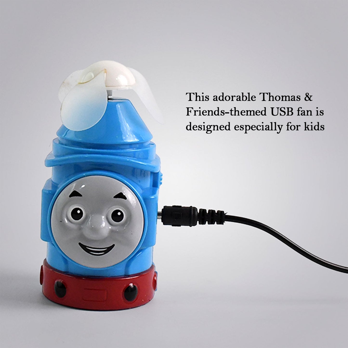 Plug-and-Play Cartoon Mini Fan in Train Character Design