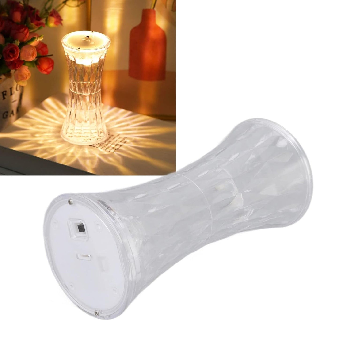 Crystal Table Lamp – Universal Soft Night Light & Study, Bedroom, Office & Children's Room (12Pc MOQ)