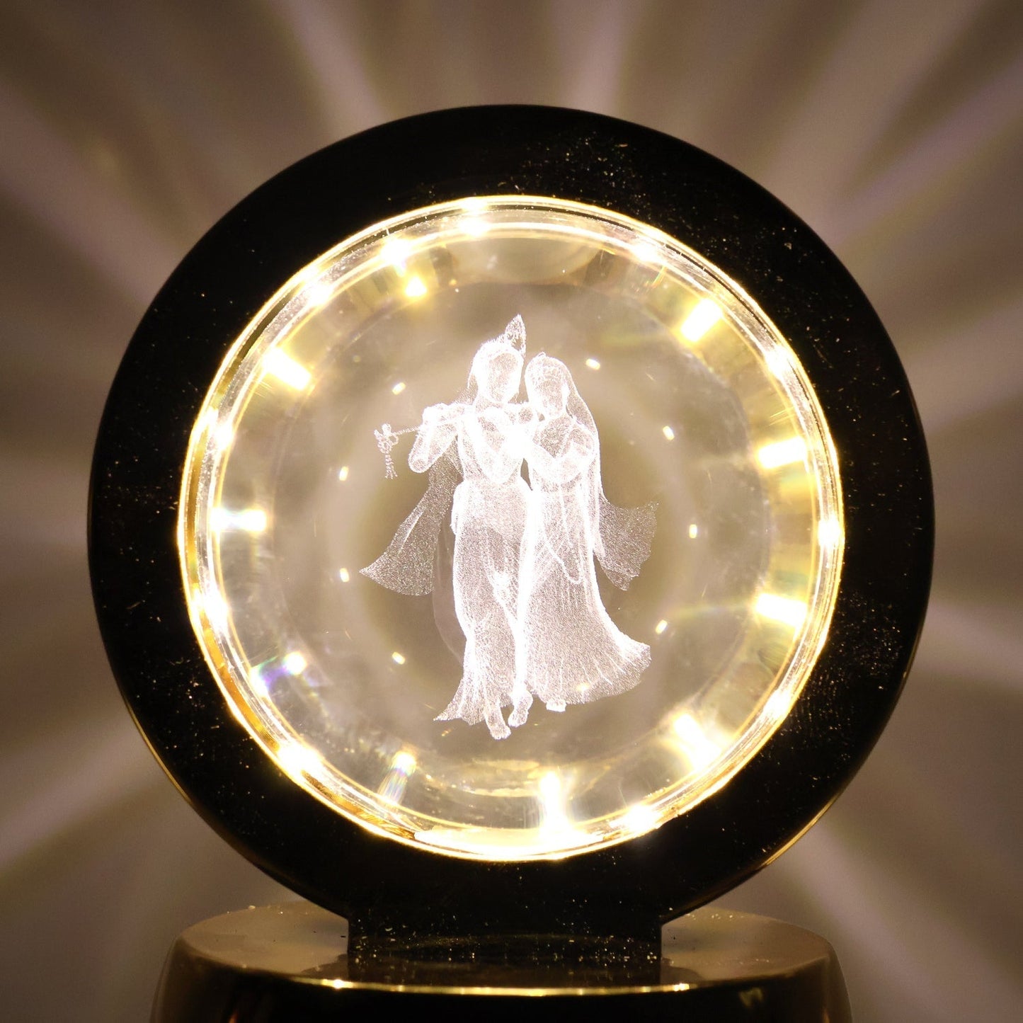 Radhe Krishna Crystal Ball Night Light â€“ 1 Pc
