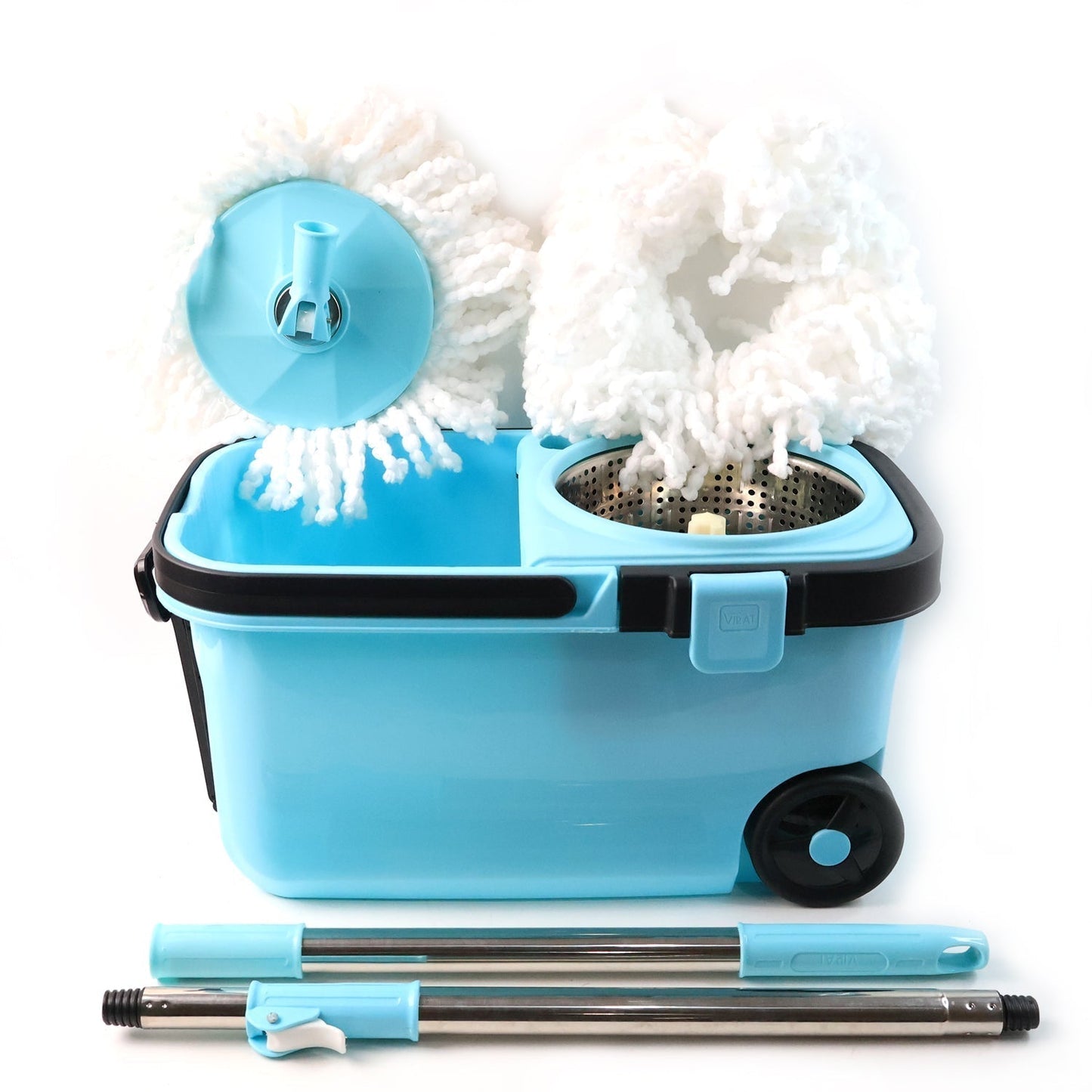 360Â° Spin Mop with Super Absorbent Microfiber Heads (1 Set)