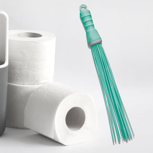 Plastic Hard Bristle Broom for Bathroom Floor Cleaning â€“ Wet & Dry Scrubbing