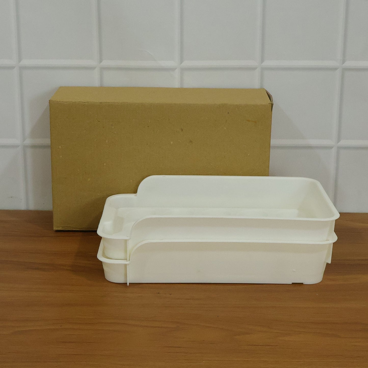 Plastic Egg Storage Tray Holder Set (2 Pc Set)