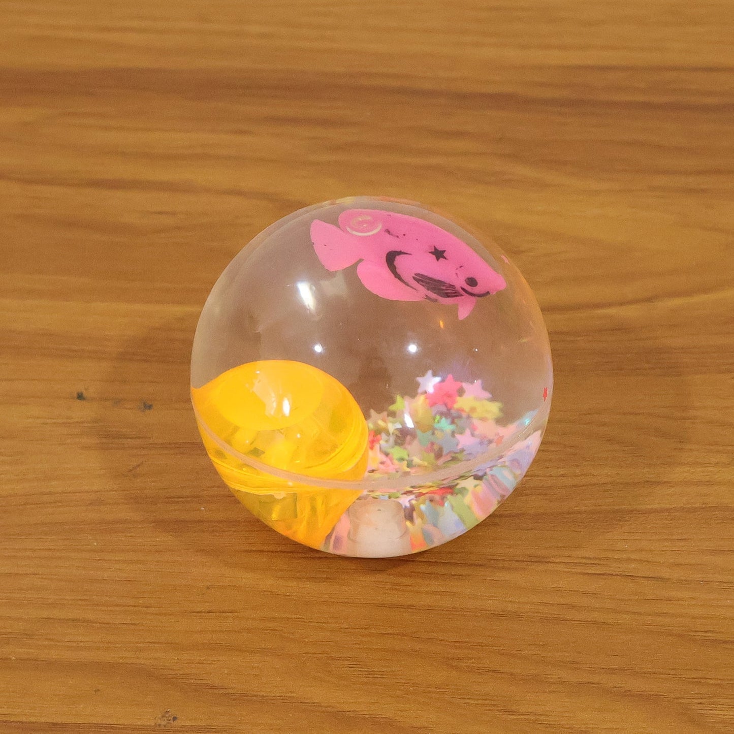 Light-Up Transparent Bouncy Ball Impact-Activated LED Flashing Sensory Toy (1 Pc)