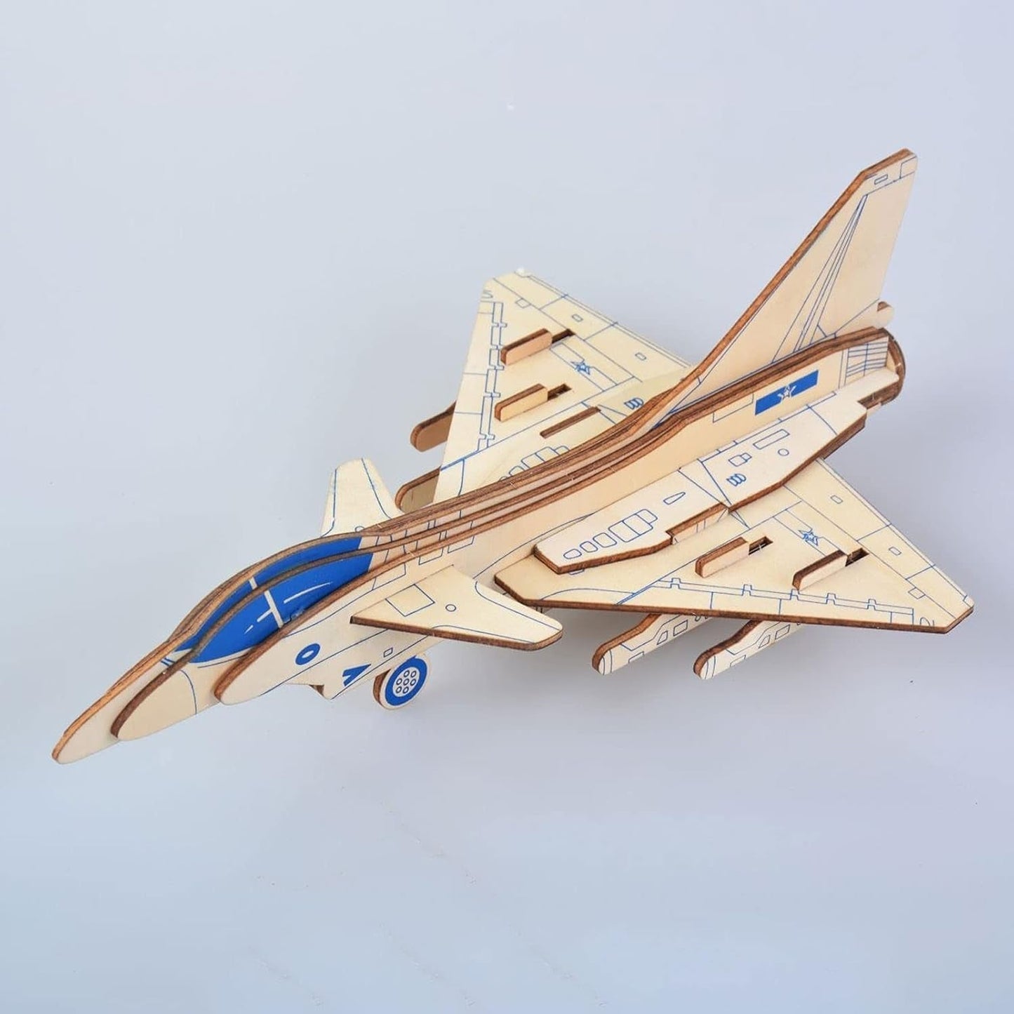 3D Wooden Aircraft Puzzle DIY Assembly Kit (Mix Design â€“ 1 Set)
