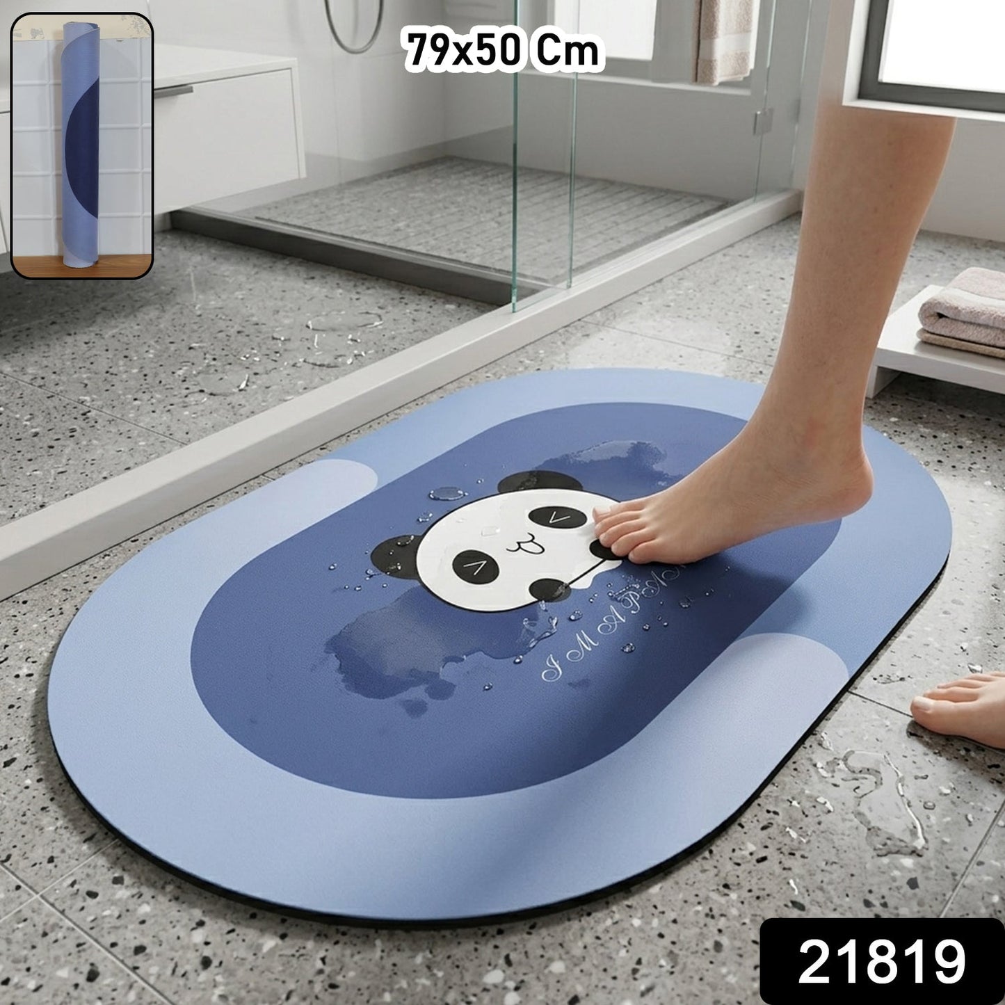 Premium Soft Anti Slip Bathroom Floor Mat (1 Pc, 79x50 Cm)