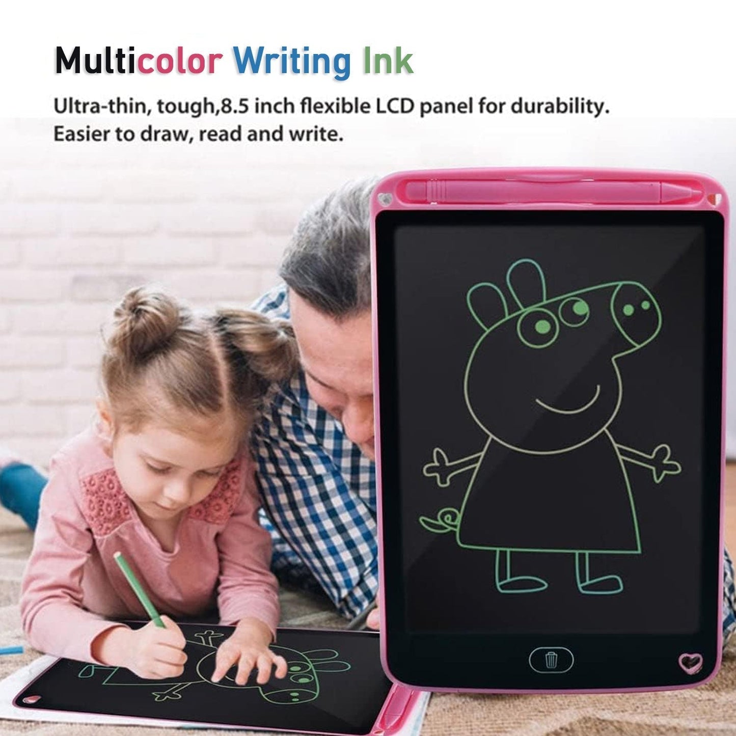 Portable 8.5 LCD Writing Digital Tablet Pad  for Writing / Drawing  ( MultiColor ink )