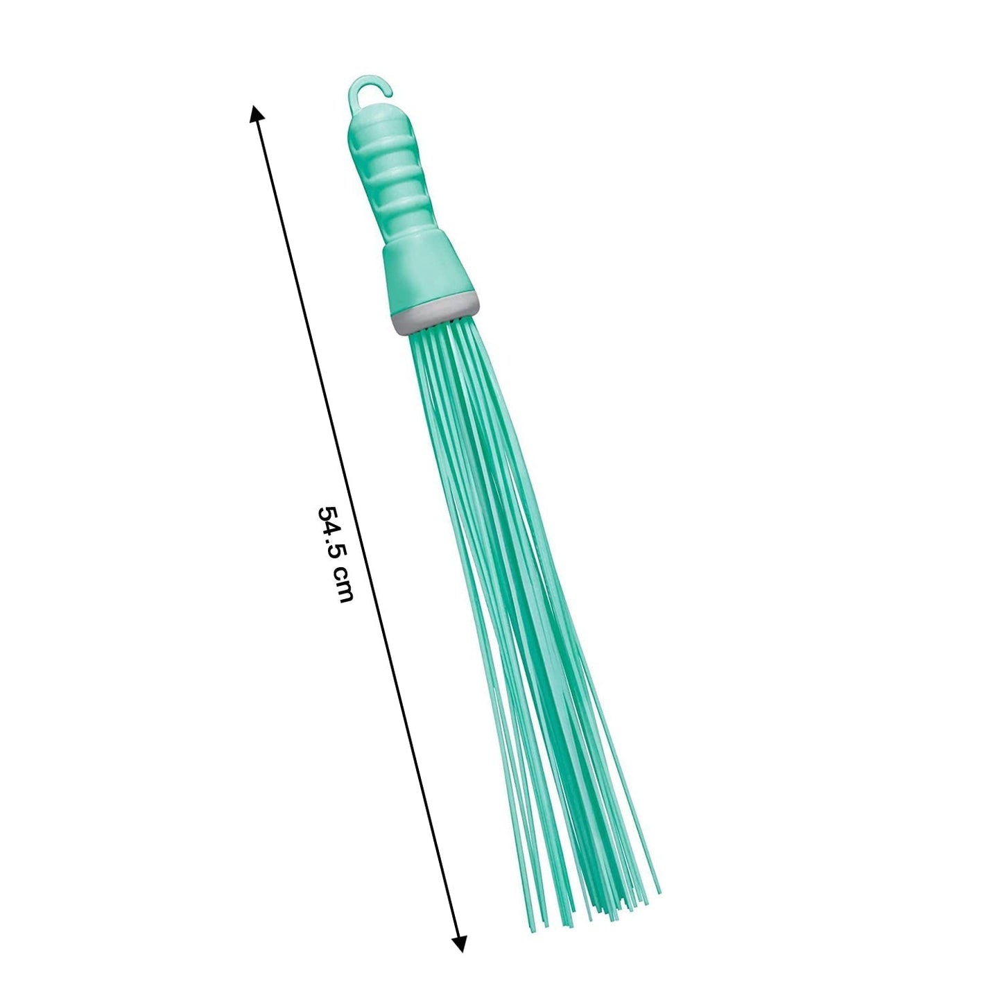 Plastic Hard Bristle Broom for Bathroom Floor Cleaning â€“ Wet & Dry Scrubbing