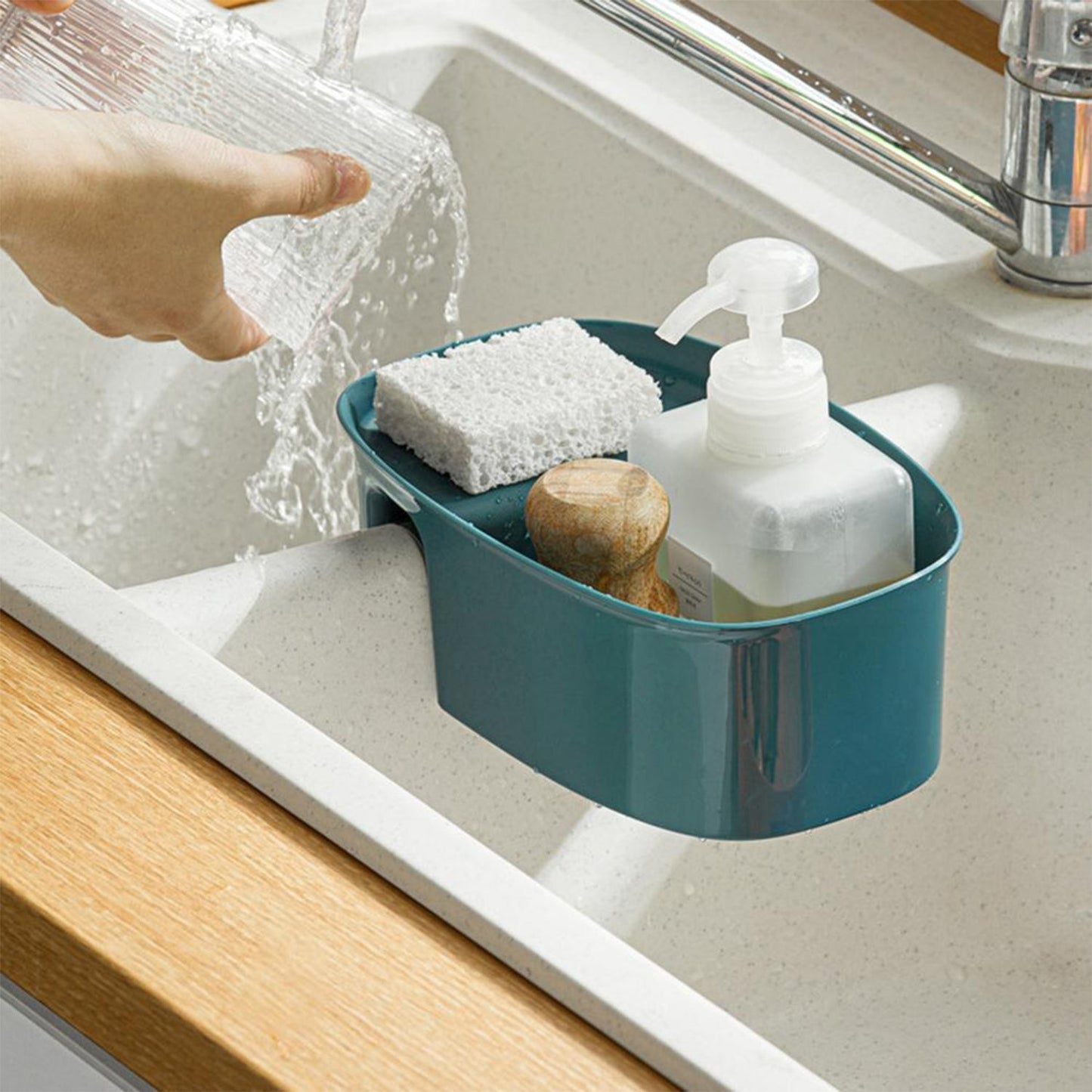 Kitchen Dish Drainer and Drying Rack Sink Basket for Washing Bowls Utensils Vegetables Fruits Storage Organiser
