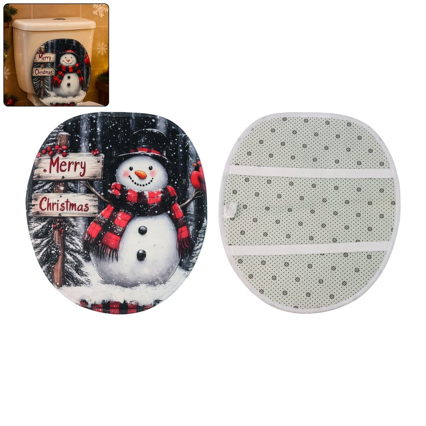 3 in 1 Mix Design Bathroom Mat - (1 Set)