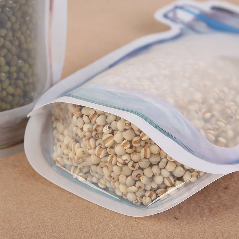 Reusable Airtight Seal Plastic Food Storage Mason Jar Zipper (1000ml)
