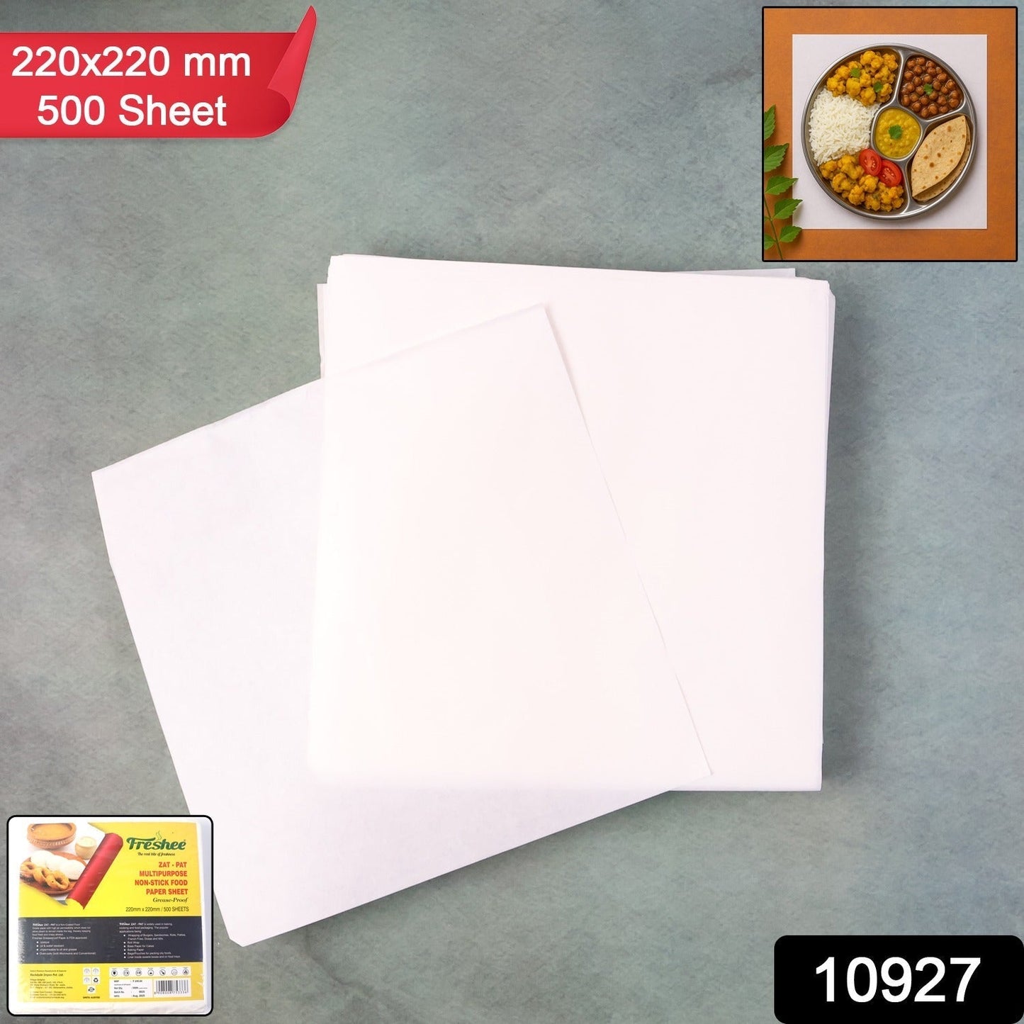 Zat-Pat Multipurpose Non-Stick Food Paper Sheets â€“ 220 Ã— 220 mm, 500 Sheets