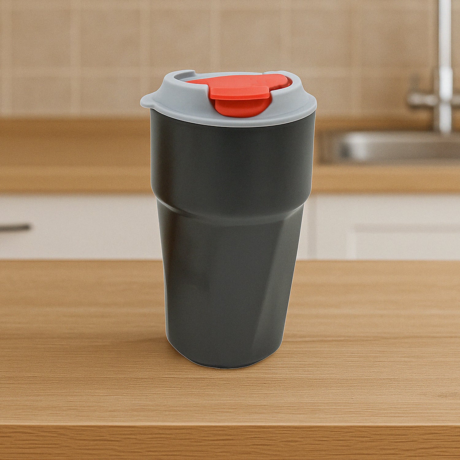 Stainless Steel Vacuum Insulated Travel Mug with Lid (1 Pc) - Coffee, Tea