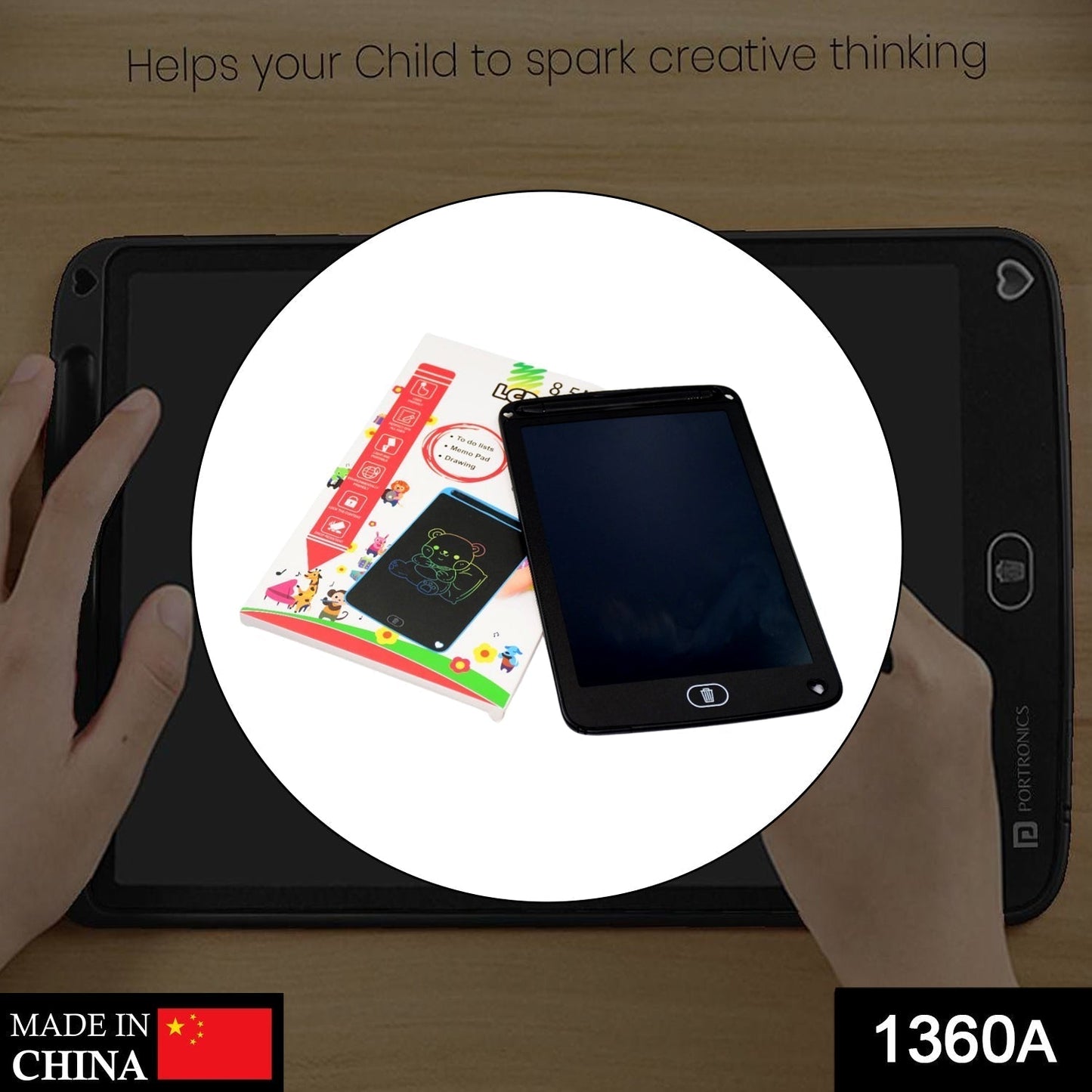 LCD PORTABLE WRITING PAD / TABLET FOR KIDS - 8.5 INCH