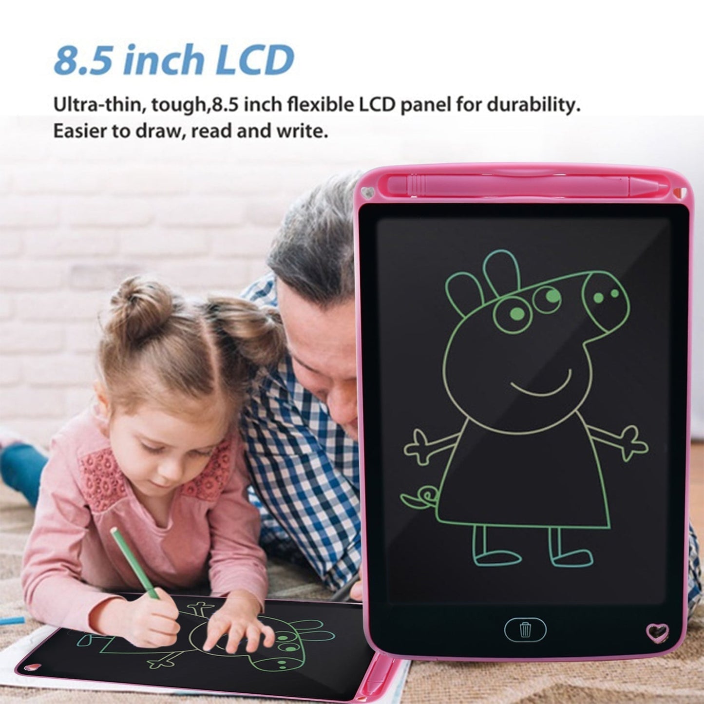 Portable 8.5 LCD Writing Digital Tablet Pad  for Writing / Drawing  ( MultiColor ink )