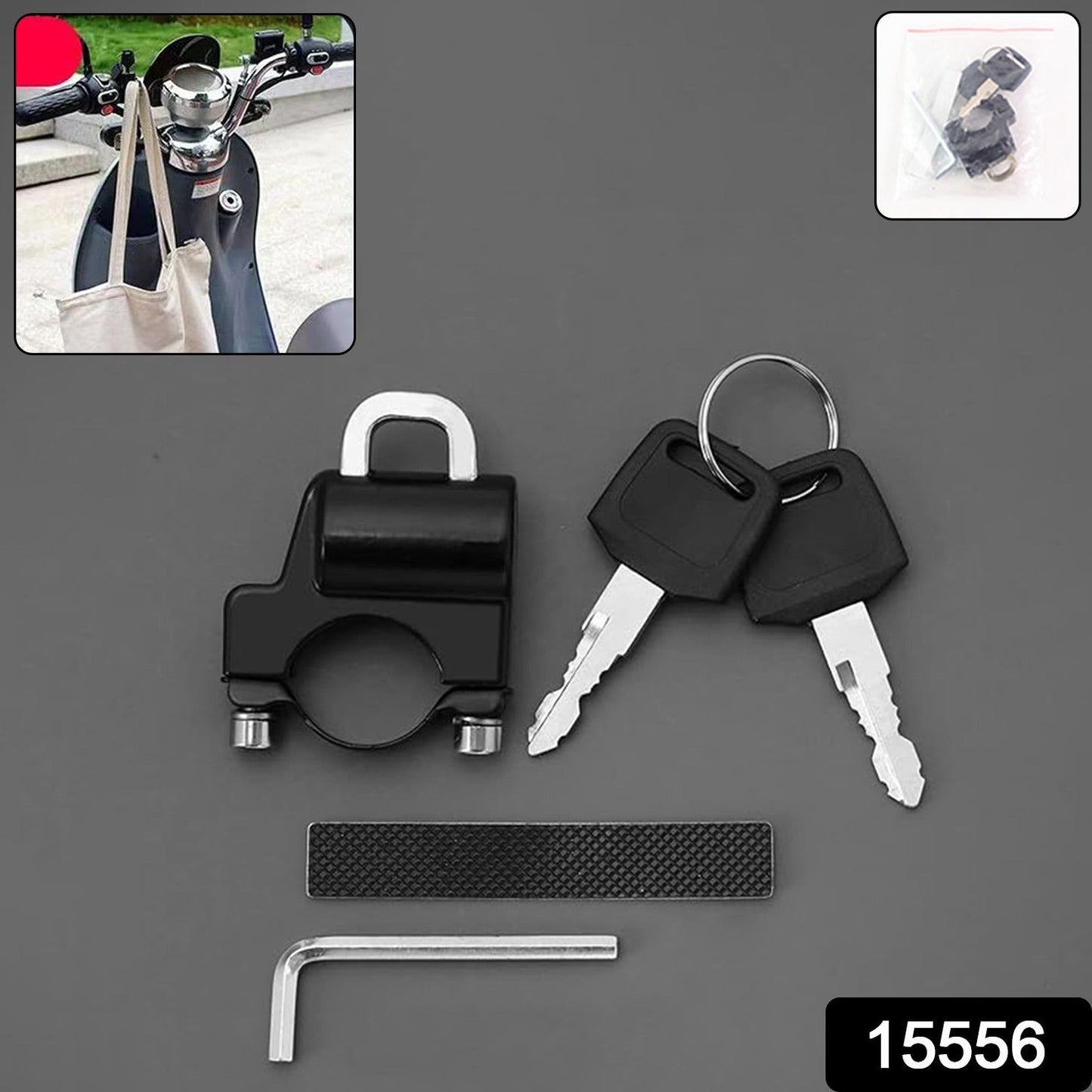 Heavy-Duty Helmet Lock for Motorcycle