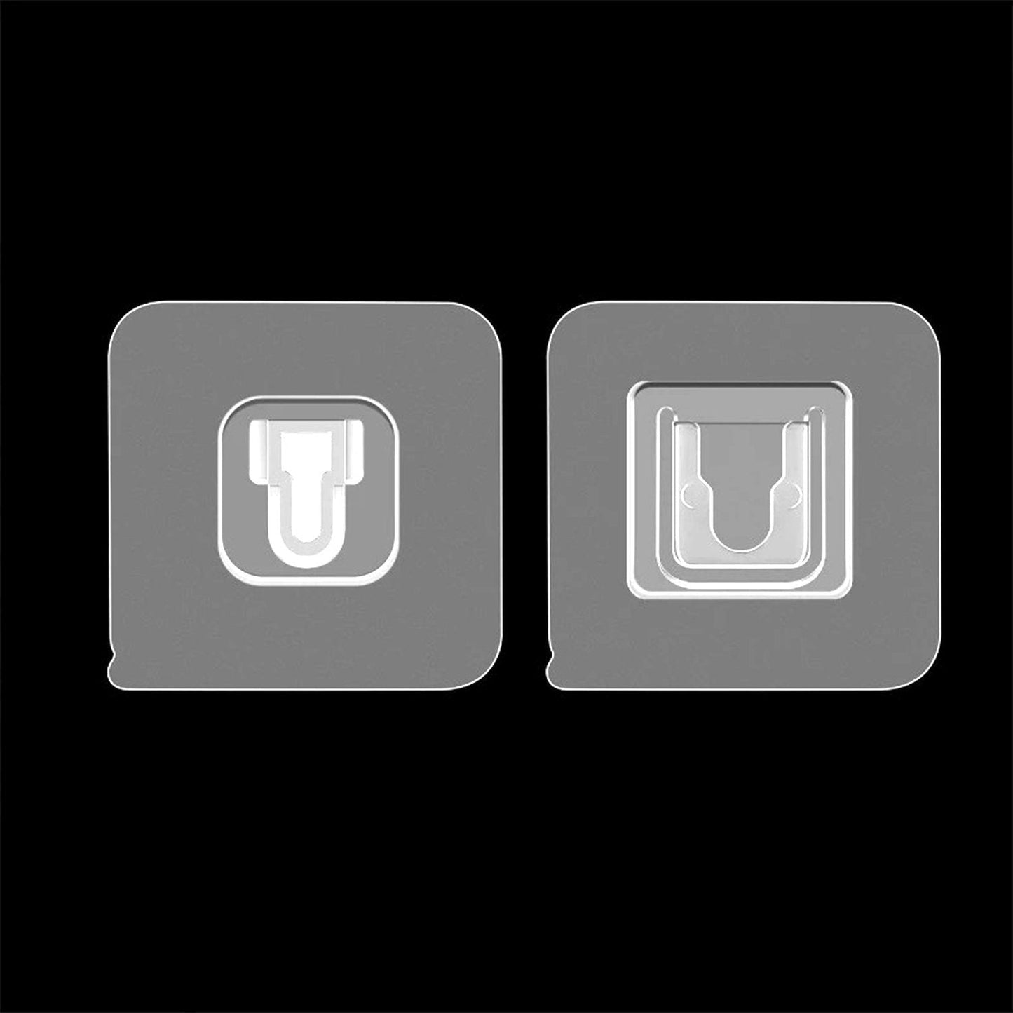 Magic Adhesive Plastic Wall Hooks Heavy Duty Hooks (Pack of 20) - 10 pair