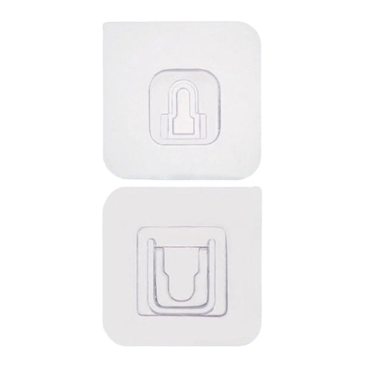 Magic Adhesive Plastic Wall Hooks Heavy Duty Hooks (Pack of 20) - 10 pair