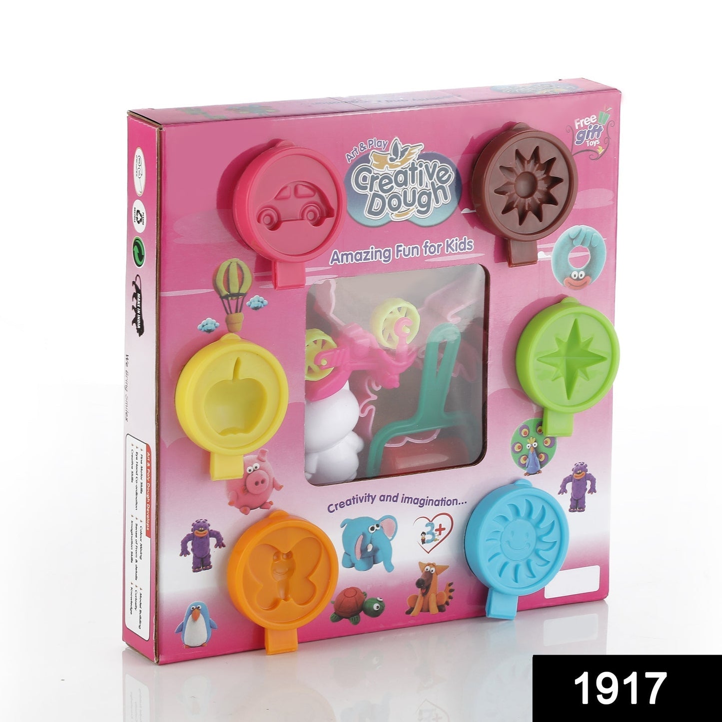 Non-Toxic Creative 30 Dough Clay 5 Different Colors, (Pack of 6 Pcs)