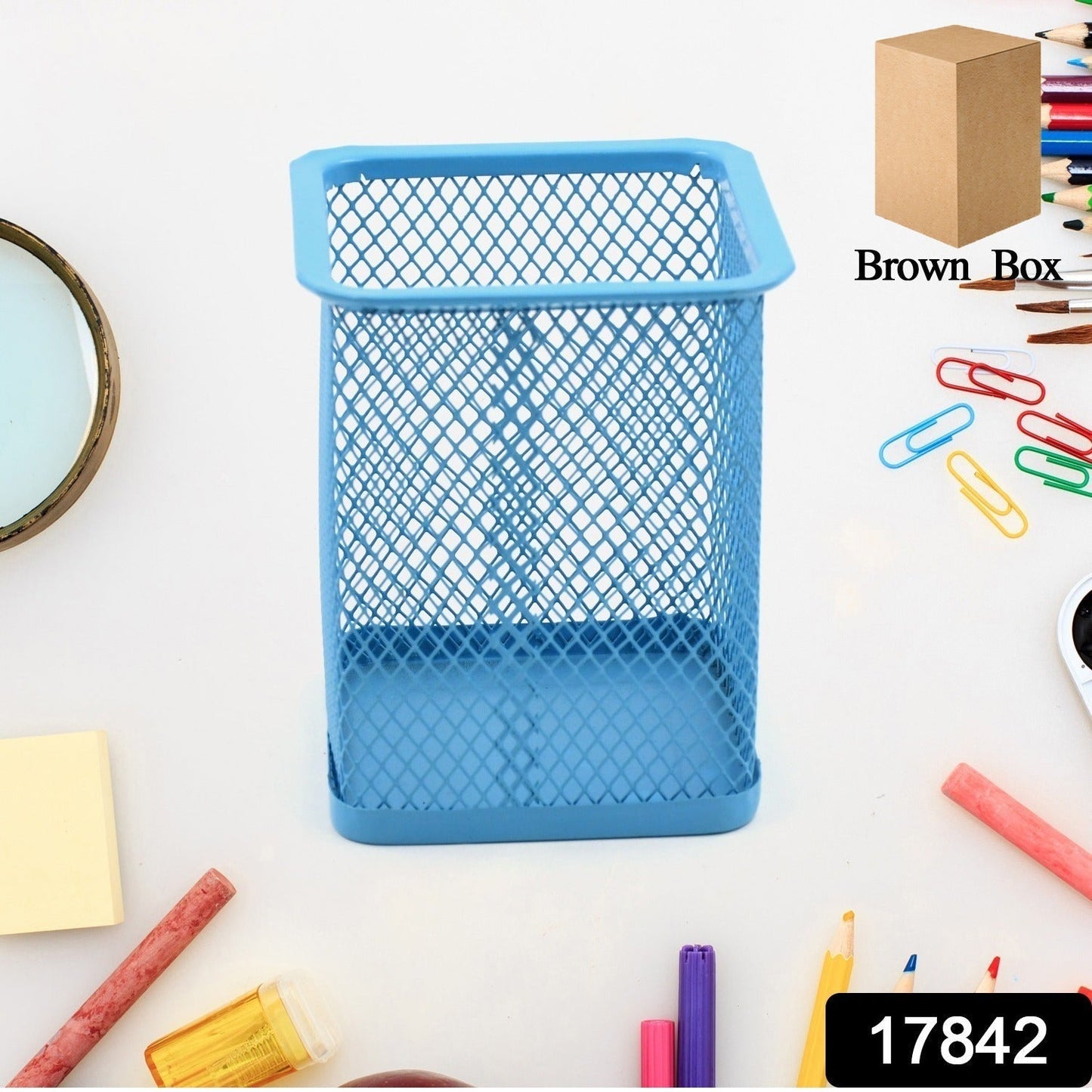 Pen Holder for Desk, Metal Mesh Holder (1 Pc)
