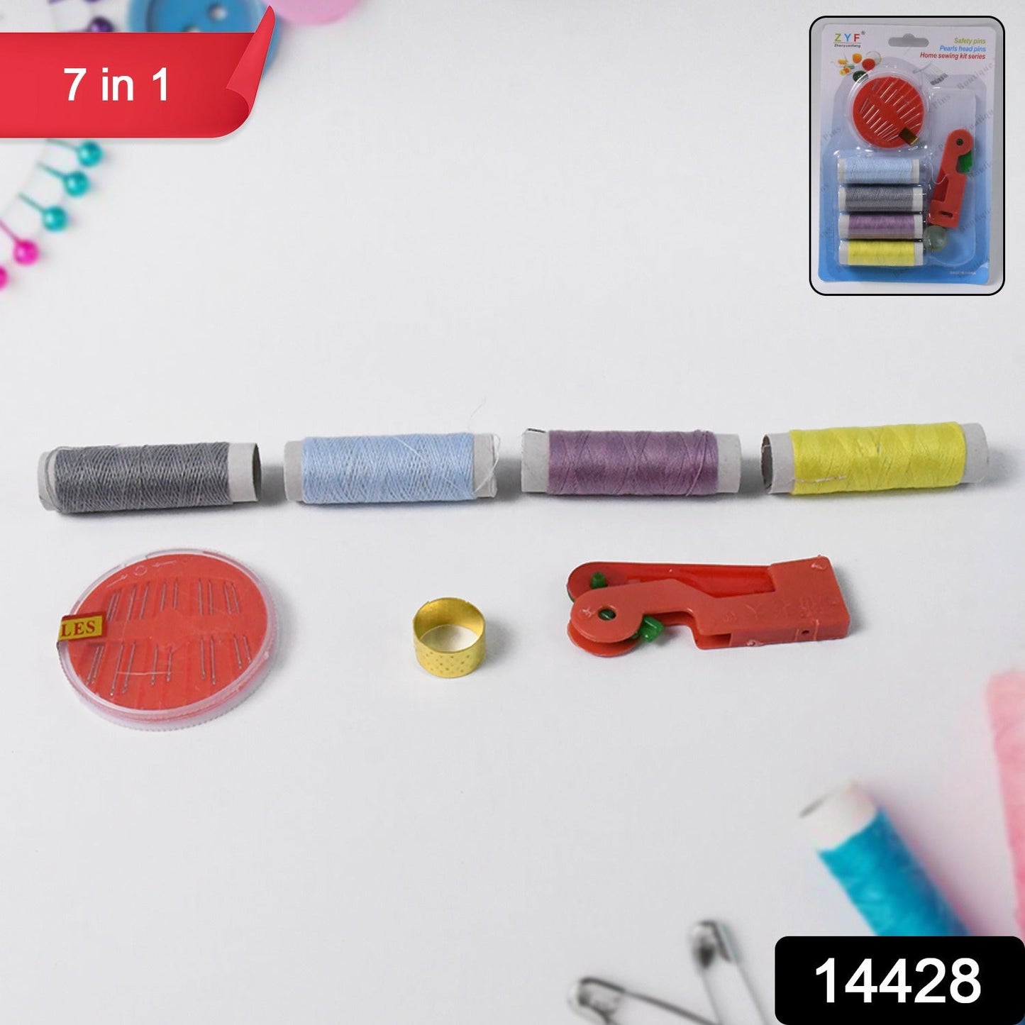 7 in 1 Multipurpose Tailoring Sewing Accessories Kit (1 Set)