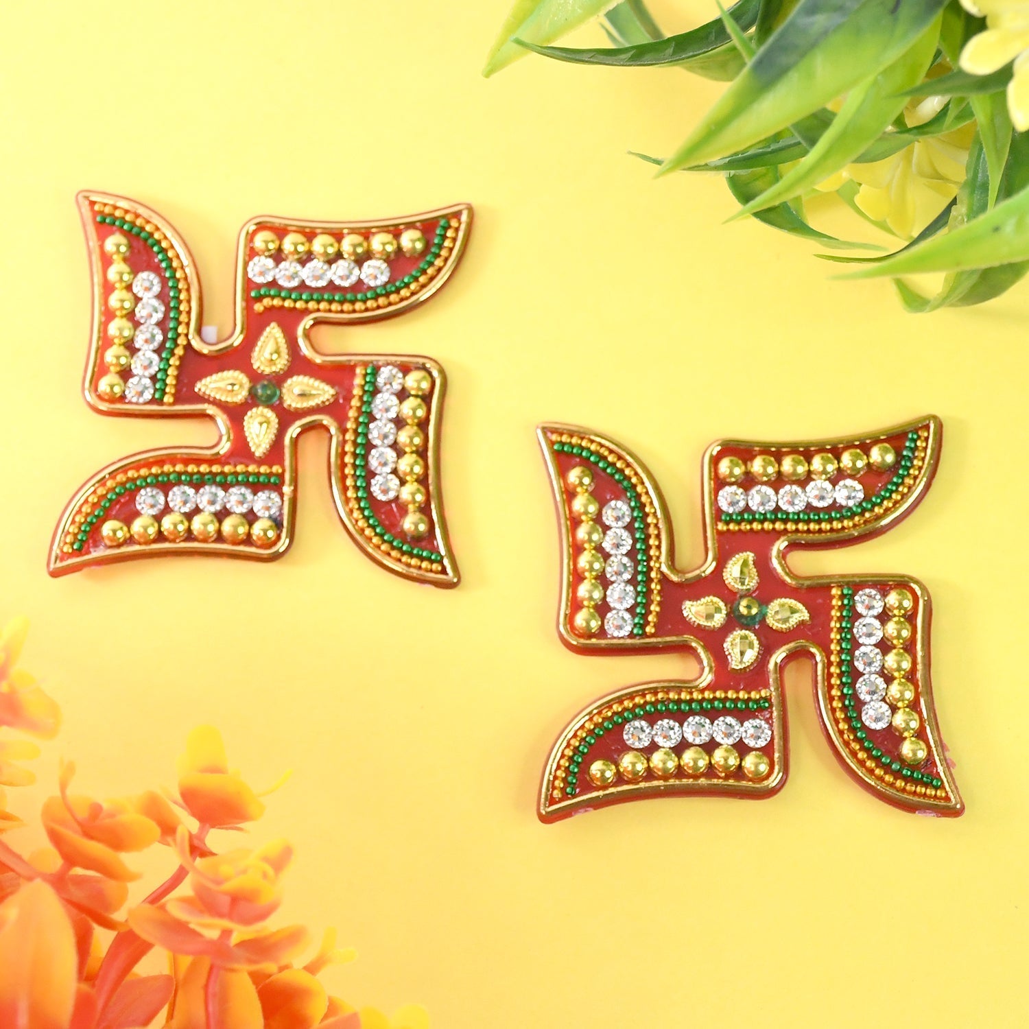 Decorative Swastik Sticker (2Pc Set)