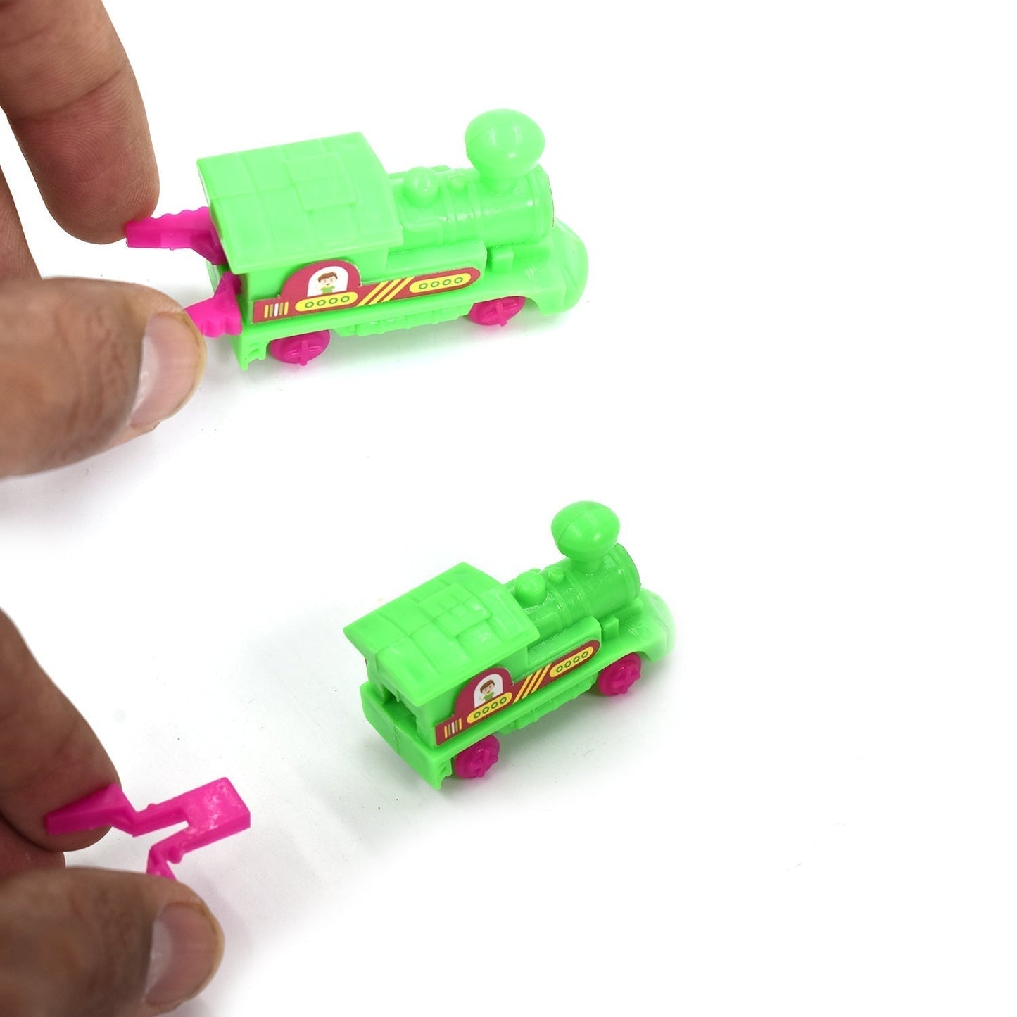 30pc Pull Along Back train Friction Power Toy Vehicle Push and Go Crawling Toys Baby