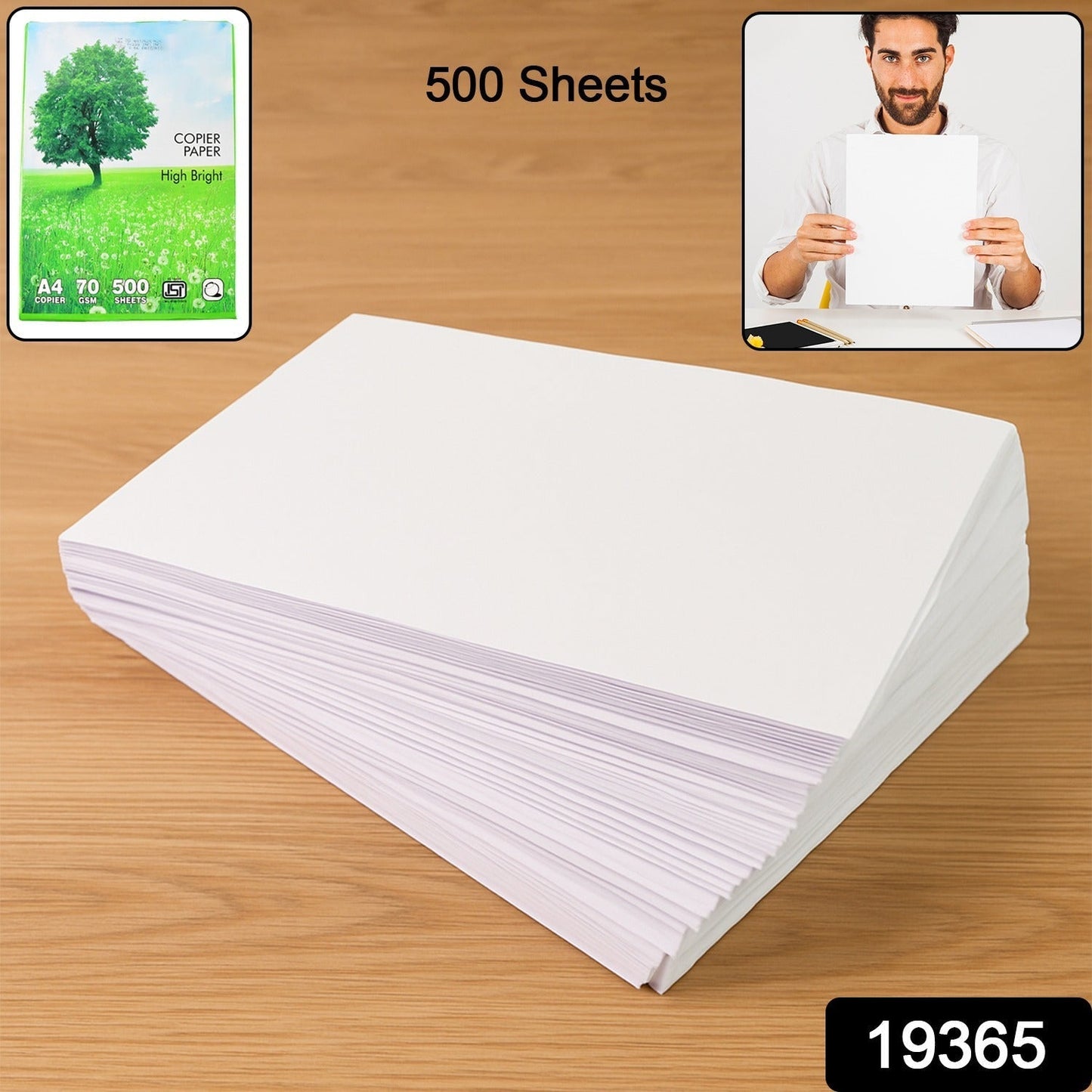 A4 Size High Bright Copier Paper â€“ 70 GSM â€“ Pack of 500 Sheets