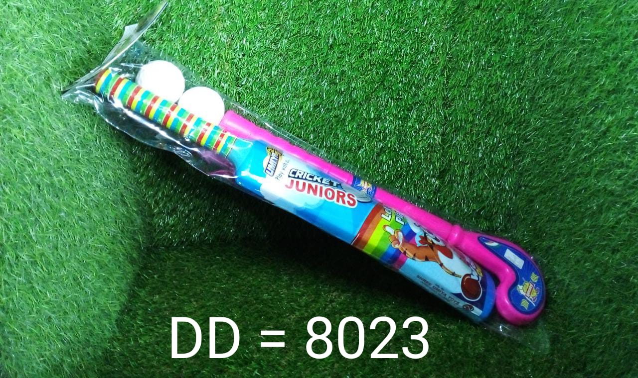 Combo of Light Weight Plastic Bat, Ball & Hockey for Kids