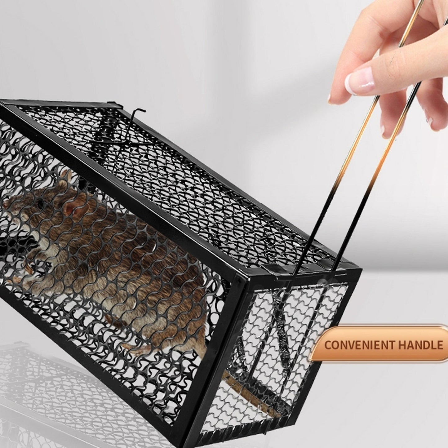Foldable Live Mouse Trap – Easy Catch & Release Cage for Mice, Squirrels, Voles & Hamsters