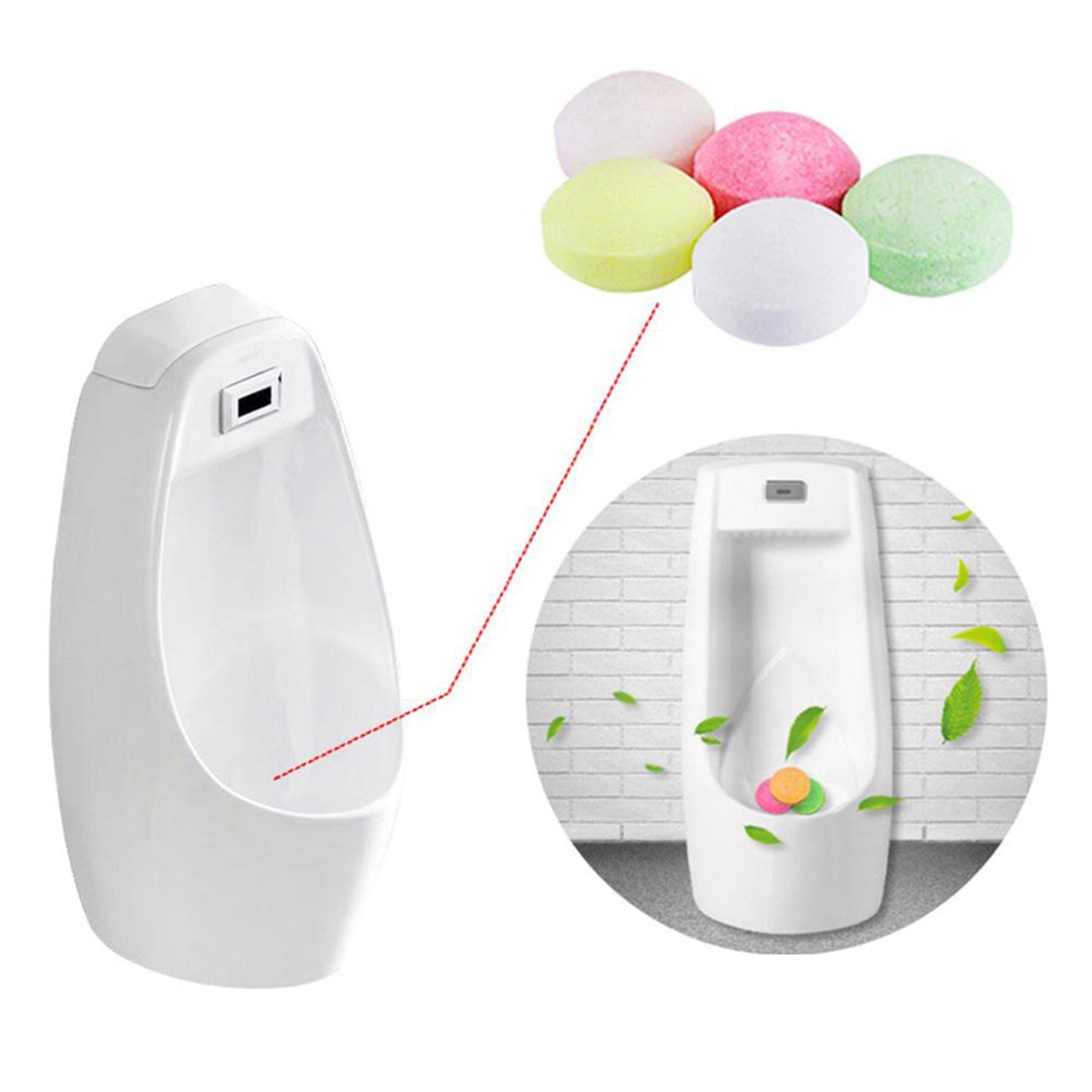 Urinal Deodorizing Blocks - 6-Piece Fragrance Cubes for Bathroom & Toilet Freshening