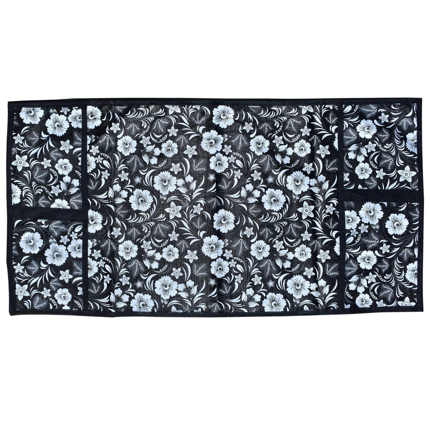 Microwave/Oven Top Cover with 4 Utility Pockets (Mix Design)
