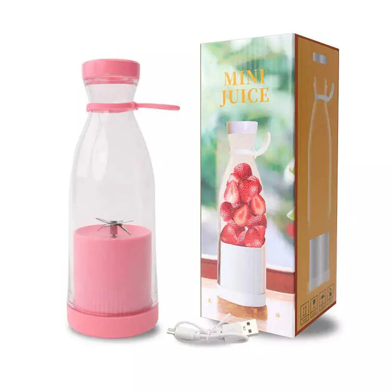 Portable USB Blender Juicer - 6 Blade Portable Smoothie & Shake Maker (Multicolor)