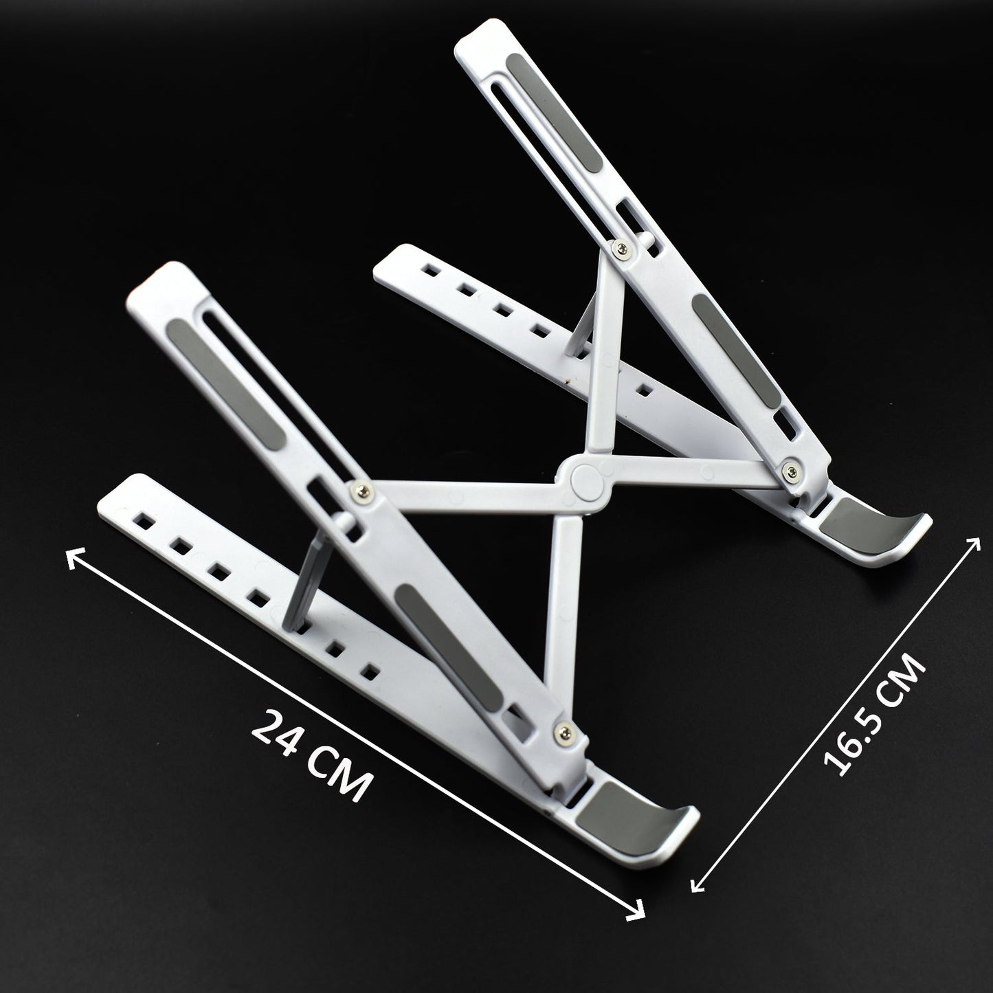 Adjustable  Ergonomic Foldable Portable, Holder Riser Tablet Stand Plastic (Use In 14 inch Laptop)