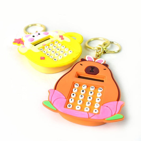 Mini Digital calculator Keychain (1 pc / Mix Design)