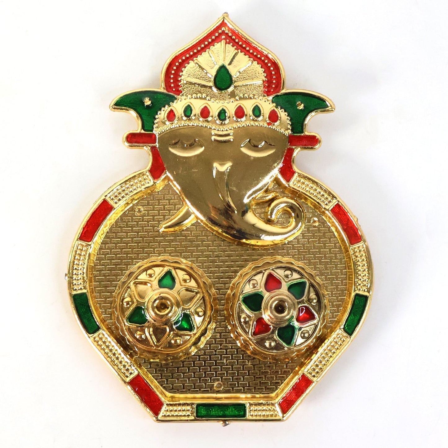 Ganesh Design Decorative Kumkum Box - (1 Pc)
