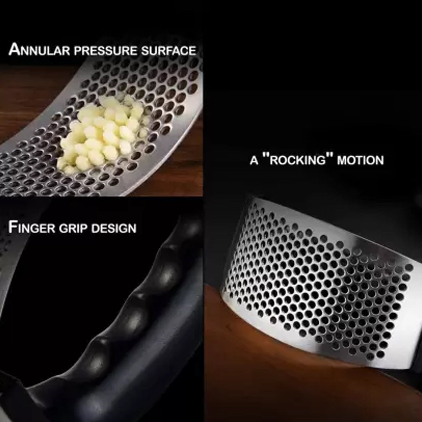Stainless Steel Garlic Presser  / Crusher (Multicolor)