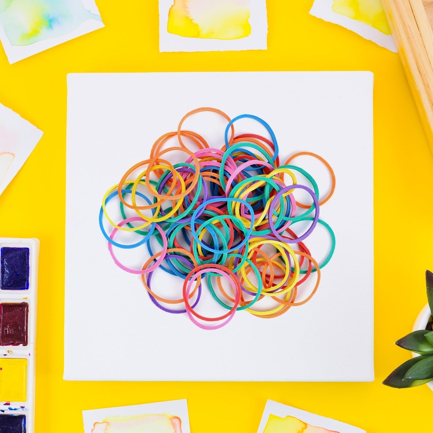 2-Inch Unbreakable Nylon Rubber Bands – Reusable Multicolor for Office, Home & School (50GM), Hair accessories